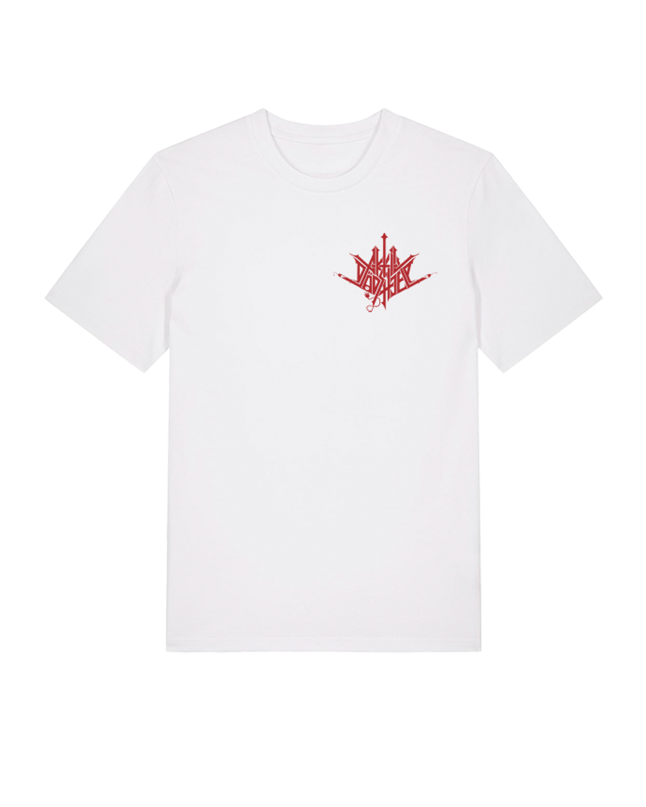 HVIT ALL INN T-SKJORTE